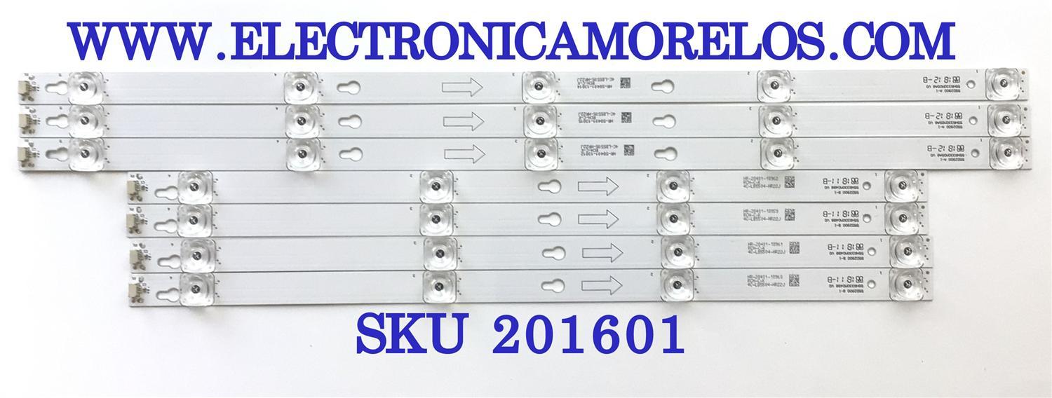 KIT DE LED´S PARA TV ( INCOMPLETOS 7 PIEZAS) / TCL 55HR330M05A8 V0 / 55D2900 A-1 / 55HR330M04B8 V0 / 55D2900 B-1 / 4C-LB5505-HR22J / 4C-LB5504-HR22J / PANEL`S LVF550ND1L CD9W16 / LVF550ND1L / MODELO 55S405
